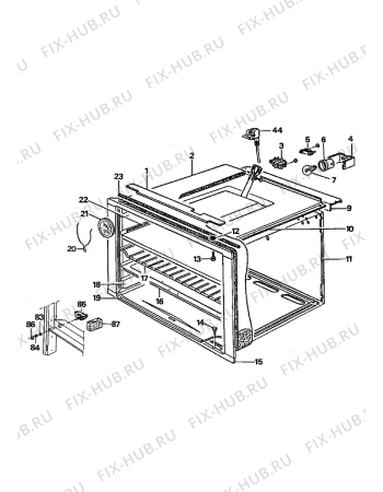 Взрыв-схема плиты (духовки) Nestor Martin 604G15-1 - Схема узла Oven equipment